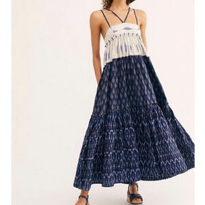 Free People sweet summer mixed print tiered maxi dress size M